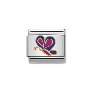 Element Link Nomination Composable Gold Motyl 030267/08