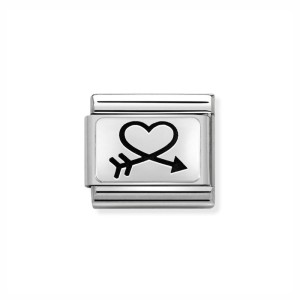 Element Link Nomination Composable Silver Serce ze strzałą 330109/40