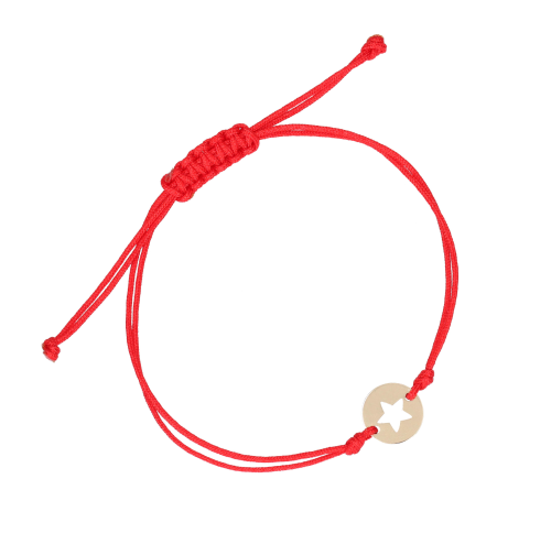 Złota bransoletka Wycięta Gwiazdka AM-B118 próba 585