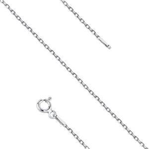 Srebrny łańcuszek ankier diamentowany rodowany SL-40AD4R