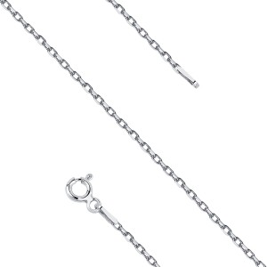 Srebrny łańcuszek ankier diamentowany rodowany SL-50AD4R