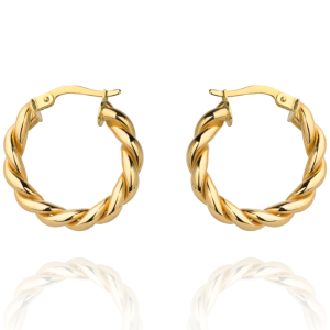 Kolczyki koła plecione duże 