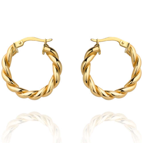 Kolczyki koła plecione duże 