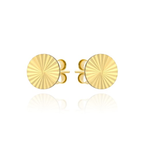 Kolczyki złote pełne kółka diamentowane 