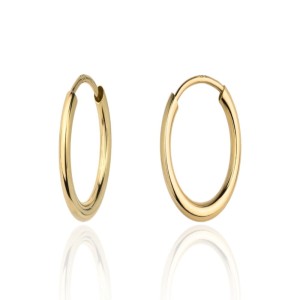 Kolczyki złote gładki owal