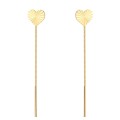 Kolczyki złote przewlekane diamentowane serca (Gramatura: 0.90)