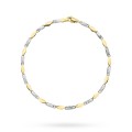 Bransoletka złota zdobiona diamentowaniem i rodowana (Rozmiar pr. 585: 19 cm; Gramatura: 2.50)