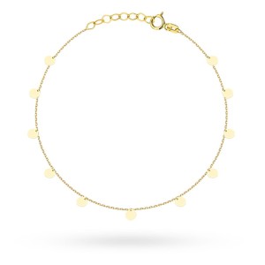 Bransoletka złota z delikatnymi pełnymi kółkami 