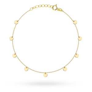 Bransoletka złota delikatne pełne kółeczka 