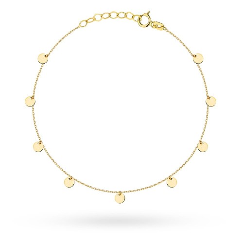 Bransoletka złota delikatne pełne kółeczka 