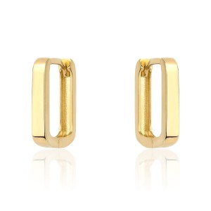 Kolczyki złote kwadratowe na angielskim zapięciu