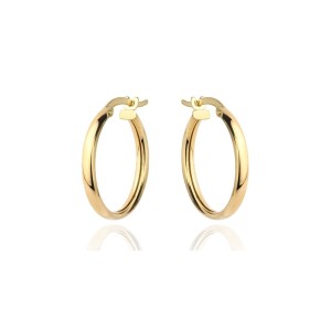 Kolczyki złote kółka na angielskim zapięciu 1,7cm super lekkie