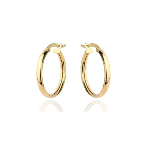 Kolczyki złote kółka na angielskim zapięciu 1,7cm super lekkie