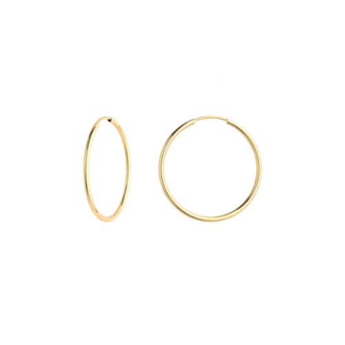Kolczyki złote gładkie koła - 3,2cm 
