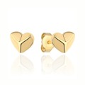 Kolczyki złote serce 3D na sztyfcie (Gramatura: 1.02)