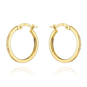 Kolczyki koła gładkie ze ściętym bokiem na angielskim zapięciu