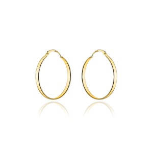 Kolczyki złote koła gładkie na francuskim zapięciu