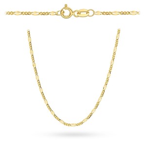 Łańcuszek złoty pr. 585 - splot figaro gucci 55 cm 