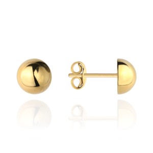Kolczyki pół kulki śr. 6 mm na sztyfcie super lekkie
