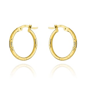 Kolczyki złote kółka nacinane