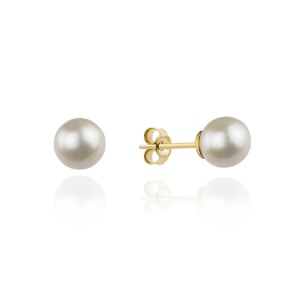 Kolczyki złote z perłą 