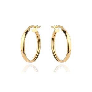 Kolczyki złote kółka na angielskim zapięciu 2,2cm super lekkie
