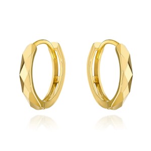 Kolczyki złote diamentowane kółka