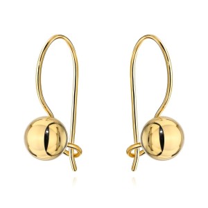 Kolczyki złote gładkie kulki na biglu super lekkie 