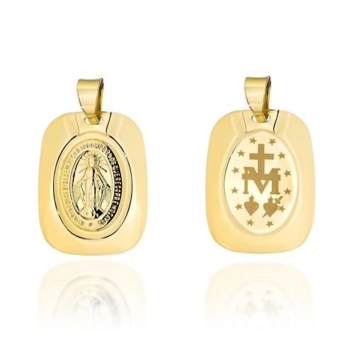 Medalik złoty cudowny w blaszce