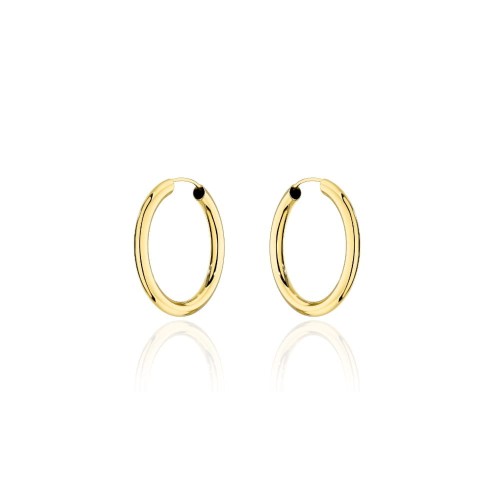 Kolczyki złote koła - 2cm super lekkie