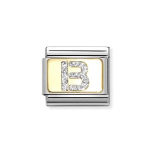 Element Link Nomination Composable Gold Brokatowa Litera B 030291/02