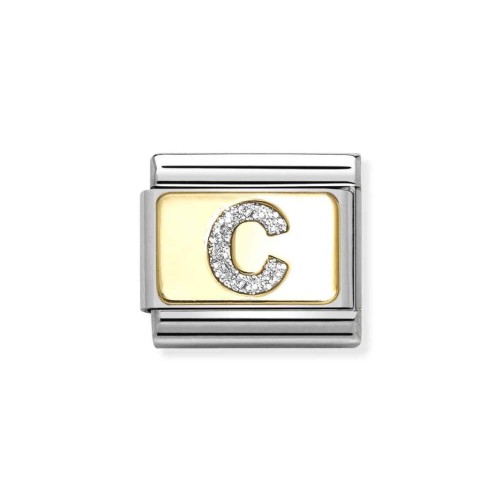 Element Link Nomination Composable Gold Brokatowa Litera C 030291/03