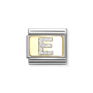 Element Link Nomination Composable Gold Brokatowa Litera E 030291/05