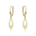 Kolczyki złote łezki z cyrkoniami (Gramatura: 1.51)