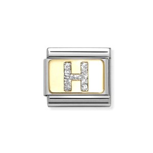 Element Link Nomination Composable Gold Brokatowa Litera H 030291/08