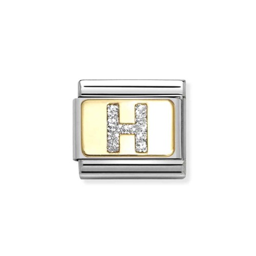Element Link Nomination Composable Gold Brokatowa Litera H 030291/08