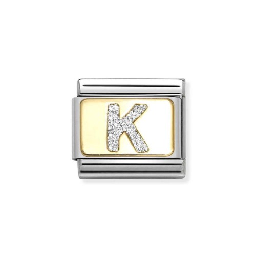 Element Link Nomination Composable Gold Brokatowa Litera K 030291/11