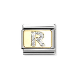 Element Link Nomination Composable Gold Brokatowa Litera R 030291/18
