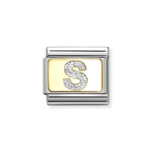 Element Link Nomination Composable Gold Brokatowa Litera S 030291/19