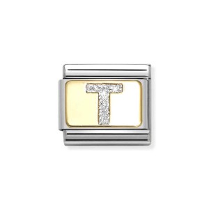 Element Link Nomination Composable Gold Brokatowa Litera T 030291/20