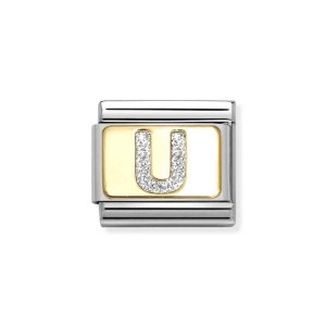 Element Link Nomination Composable Gold Brokatowa Litera U 030291/21
