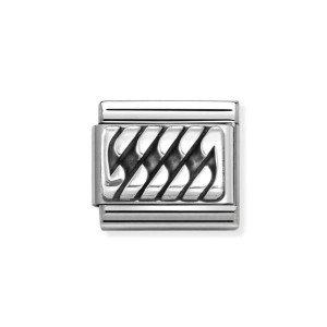 Element Link Nomination Composable Silver Płytka z Plecionym Elementem 330102/59