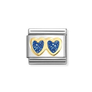 Element Link Nomination Composable Gold Serc z Granatowym Brokatem 030220/11