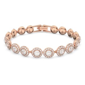 Bransoletka Swarovski Angelic bracelet, Round, White, Rose gold-tone plated 5240513 