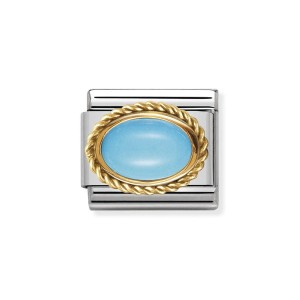Element Link Nomination Composable Gold Turkus 030507/06
