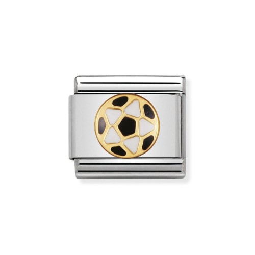 Element Link Nomination Composable Gold Czarno Biała Piłka 030204/17