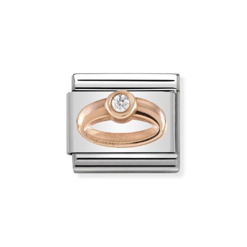 Element Link Nomination Composable Rose Gold Pierścionek 430305/04