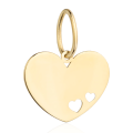 Zawieszka złote gładkie serce z małymi serduszkami (Gramatura: 0.49)