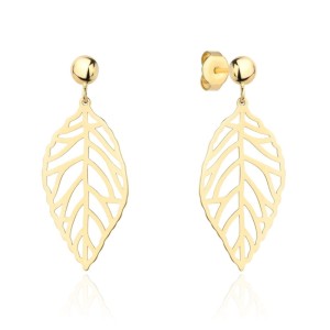 Kolczyki złote listki 