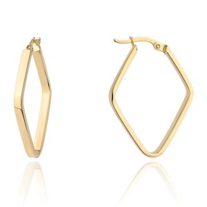 Kolczyki złote romby 